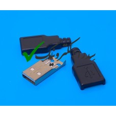کانکتور USB 2.0 نوع A سرکابلی نر
